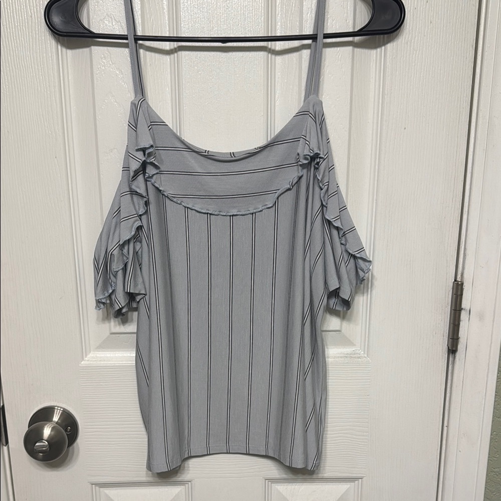 American Eagle Striped Off-Shoulder Women's Top